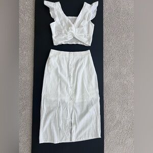 Othr White Maxi Pencil Skirt Set for Cocktail